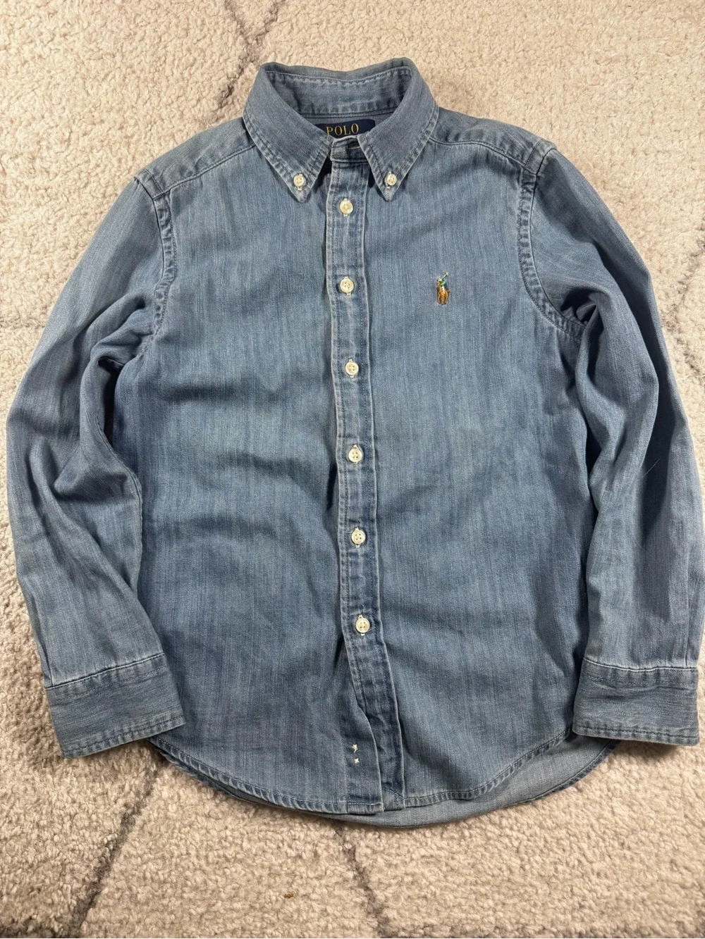 Ralph Lauren Denim Button-Down Shirt - Blue